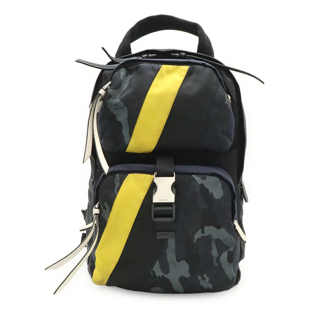 Prada Body Waist Crossbody bag shoulder Hobo camouflage NERO black yellow